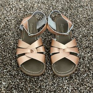 Rose gold saltwater sandals